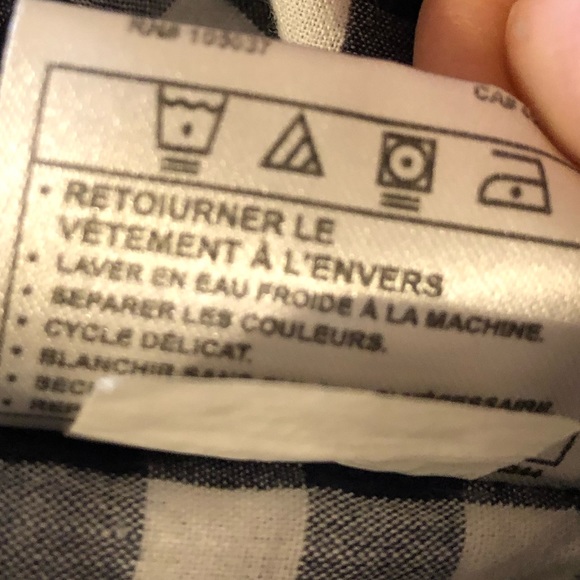 Ariat western style dark blue white checkered fitted long sleeve button fron top - Picture 14 of 16